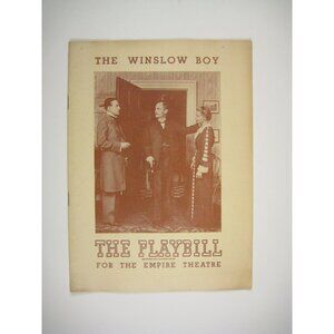 The Winslow Boy Playbill 1948 Empire Theatre Betty Sinclair Michael Kingsley